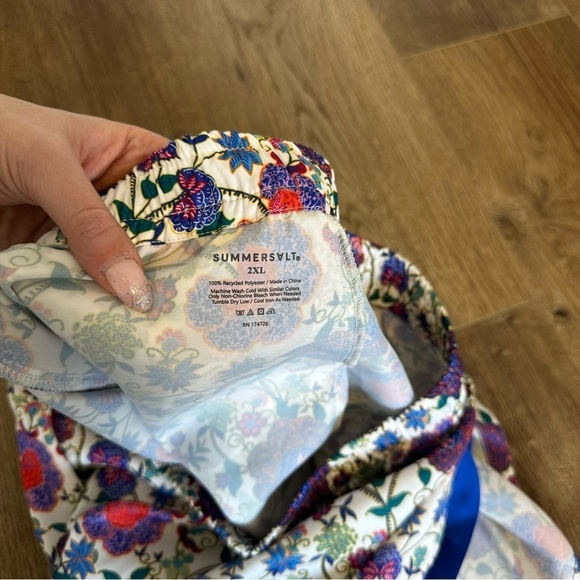 Summersalt The Could 9 Silky Pajama Set Shirt Shorts Floral Size 2XL Women’s - Picture 12 of 12